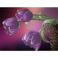 Схема для вышивания бисером КАРТИНЫ БИСЕРОМ "Фиолетовые тюльпаны" 